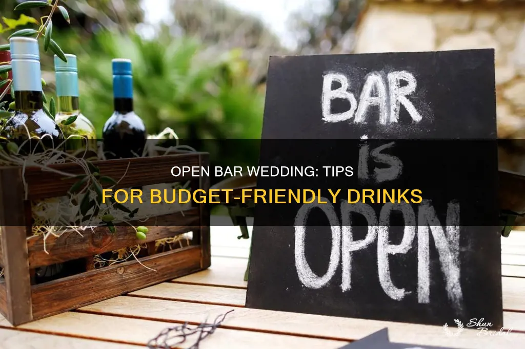 how to plan open bar at wedding cost