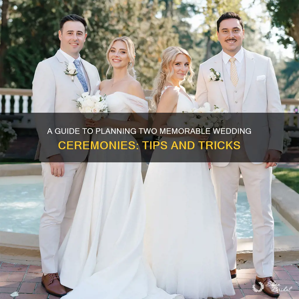 how to plan two wedding ceremonies