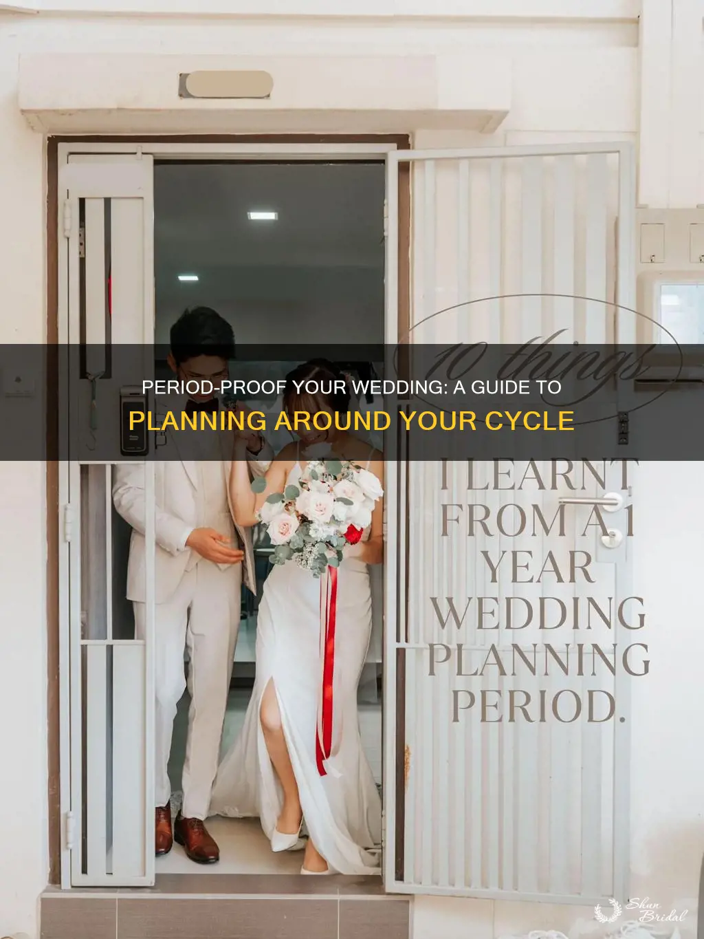 how to plan wedding around period