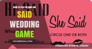 How to Play the He Said She Said Wedding Game