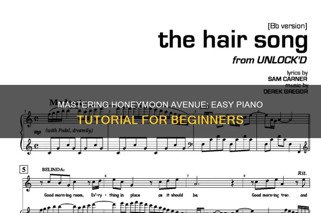 how to play honeymoon avenue on piano