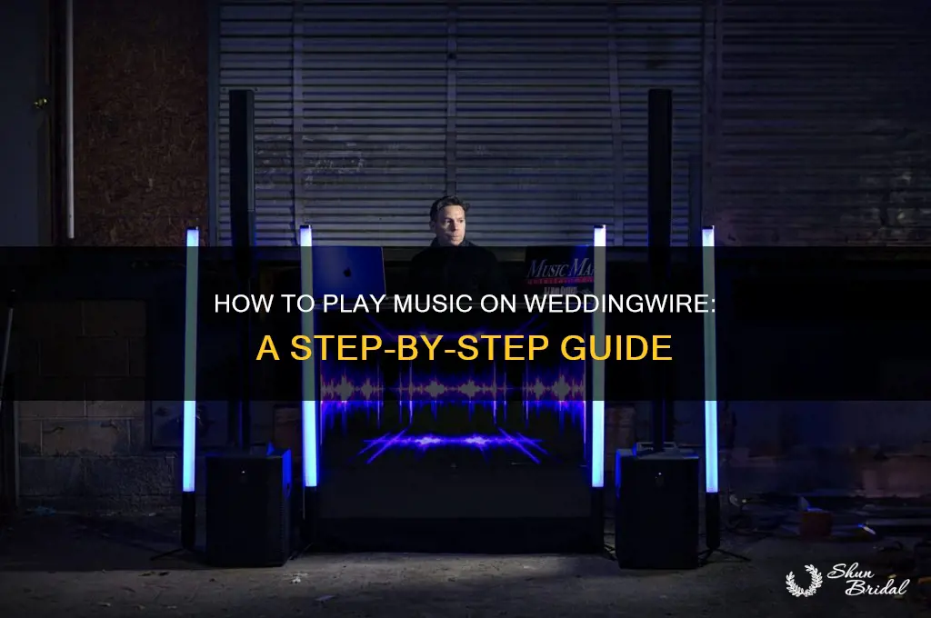 how to play music on wedding wire website