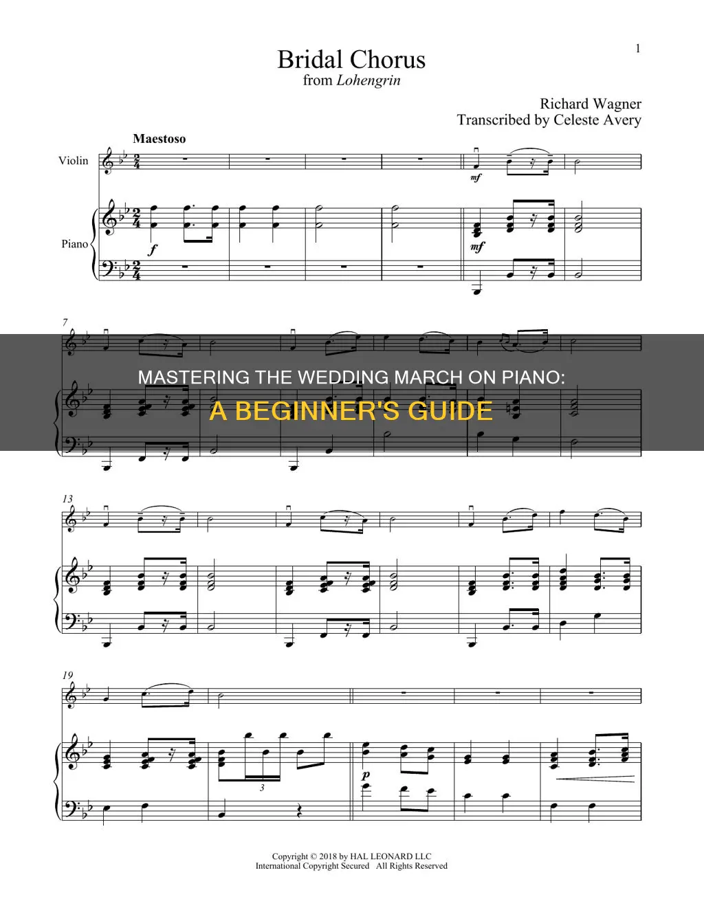 how to play the wedding march song on piano