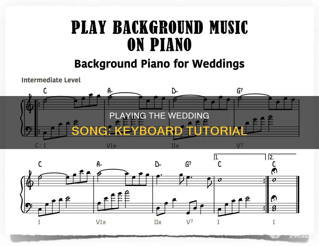 how to play the wedding song on a keyboard