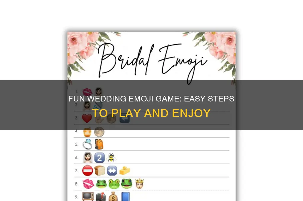 how to play wedding emoji game