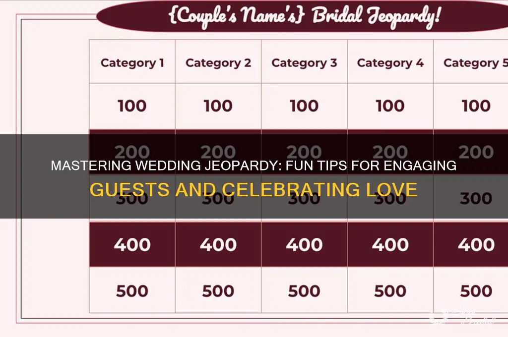 how to play wedding jeopardy