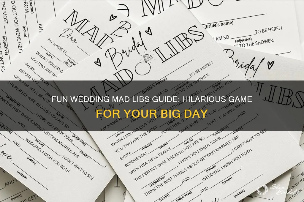 how to play wedding mad libs