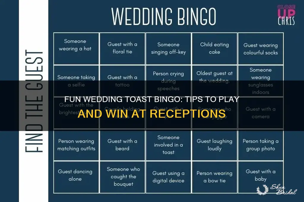 how to play wedding toast bingo