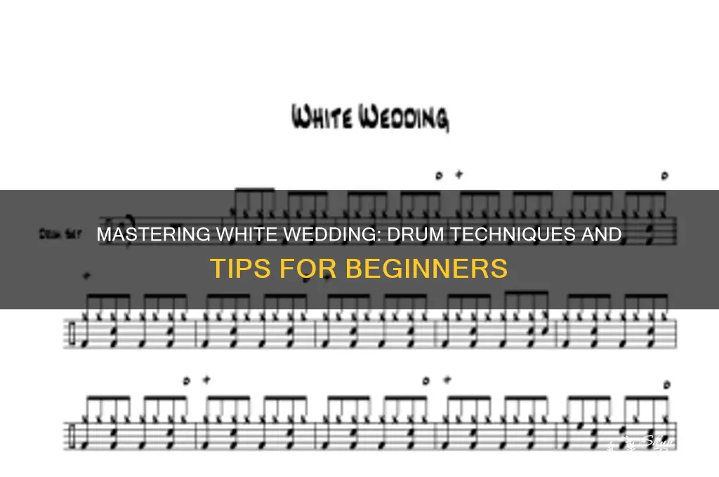 how to play white wedding on drums