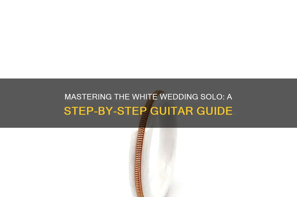 how to play white wedding solo