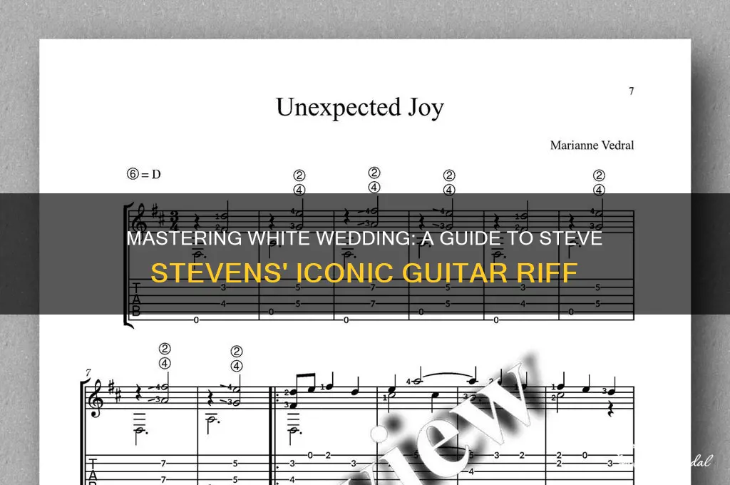 how to play white wedding steve stevens