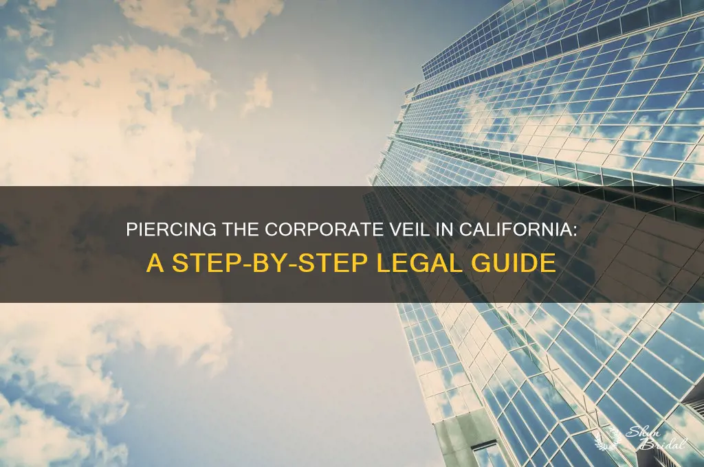 how to plead piercing the corporate veil california