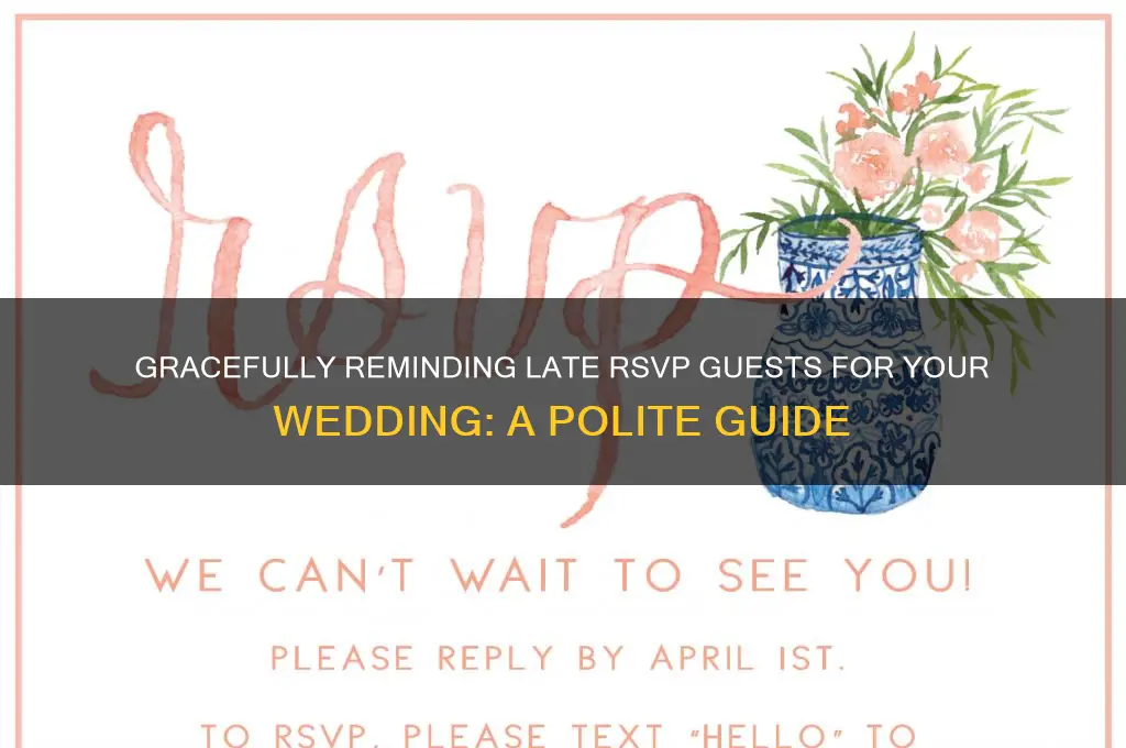 how to politely ask late people to rsvp wedding