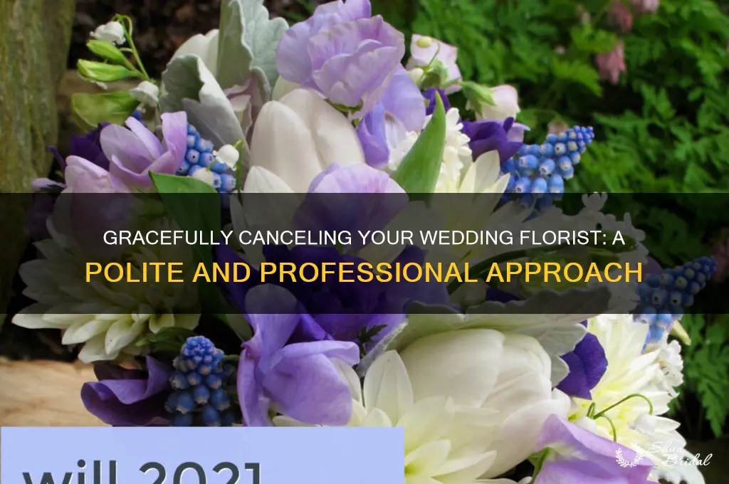 how to politely cancel florist for wedding