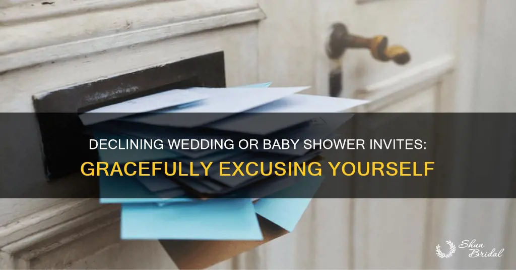 how to politely decline a wedding or baby shower invitation