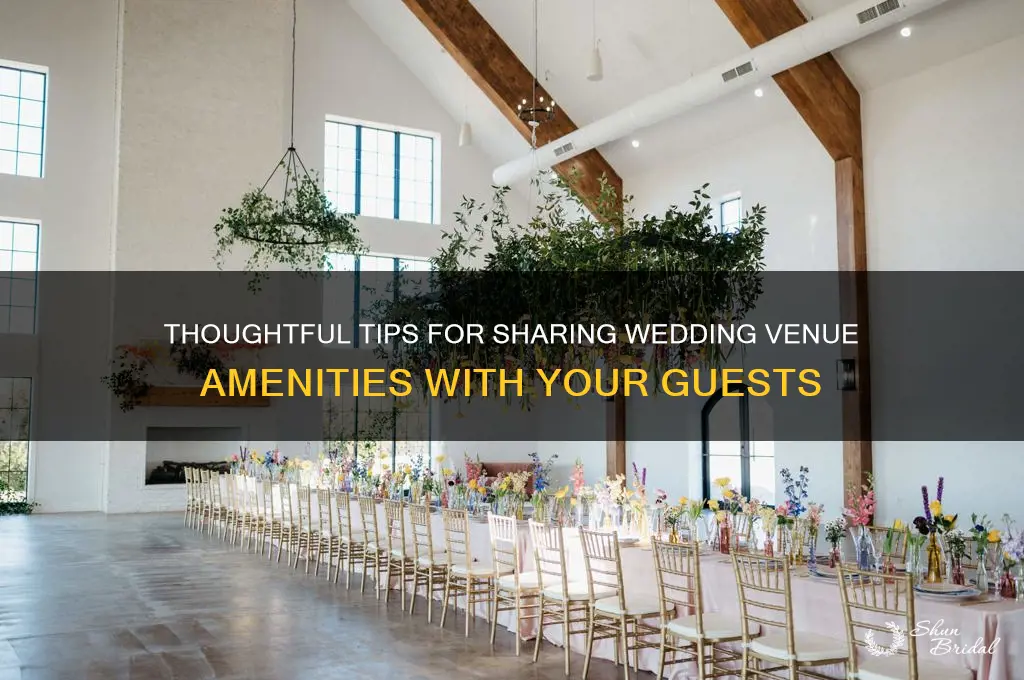 how to politely inform wedding guests of facilities