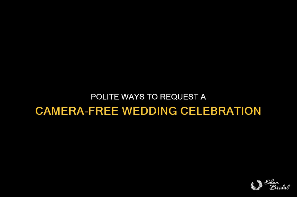 how to politely tell your wedding guests no cameras