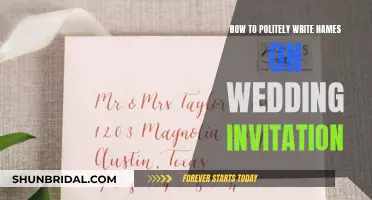 Writing Wedding Invitations: Etiquette for Addressing Guests' Names