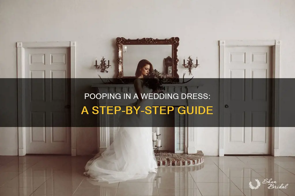 how to poop in a wedding dress