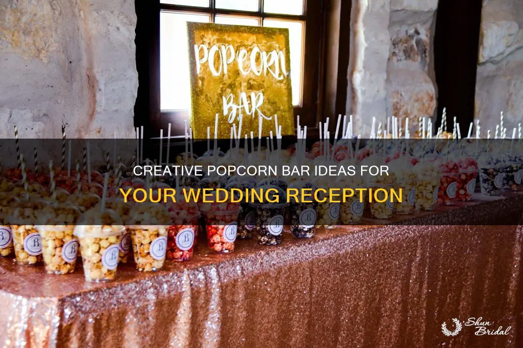 how to popcorn bar at wedding reception ideas
