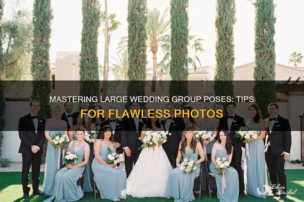 how to pose large wedding groups