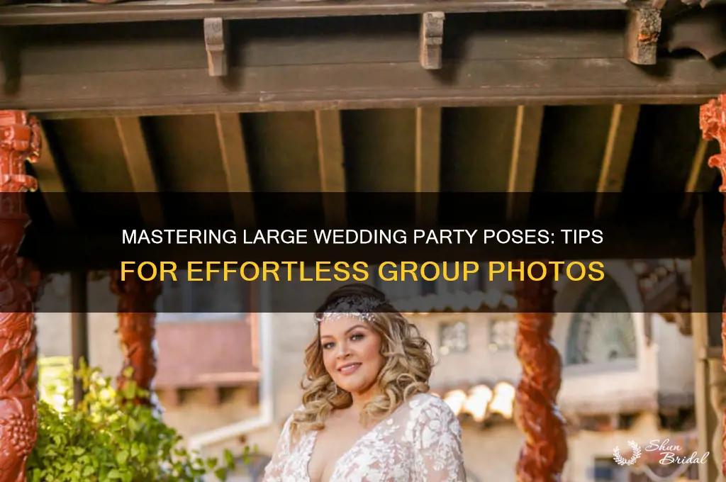 how to pose large wedding parties