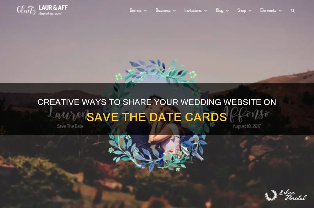 how to post wedding link to save the date cards