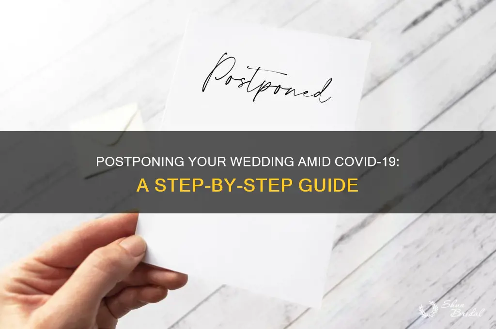 how to postpone a wedding due to coronavirus