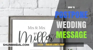 Gracefully Postponing Your Wedding: Crafting a Thoughtful Message to Guests