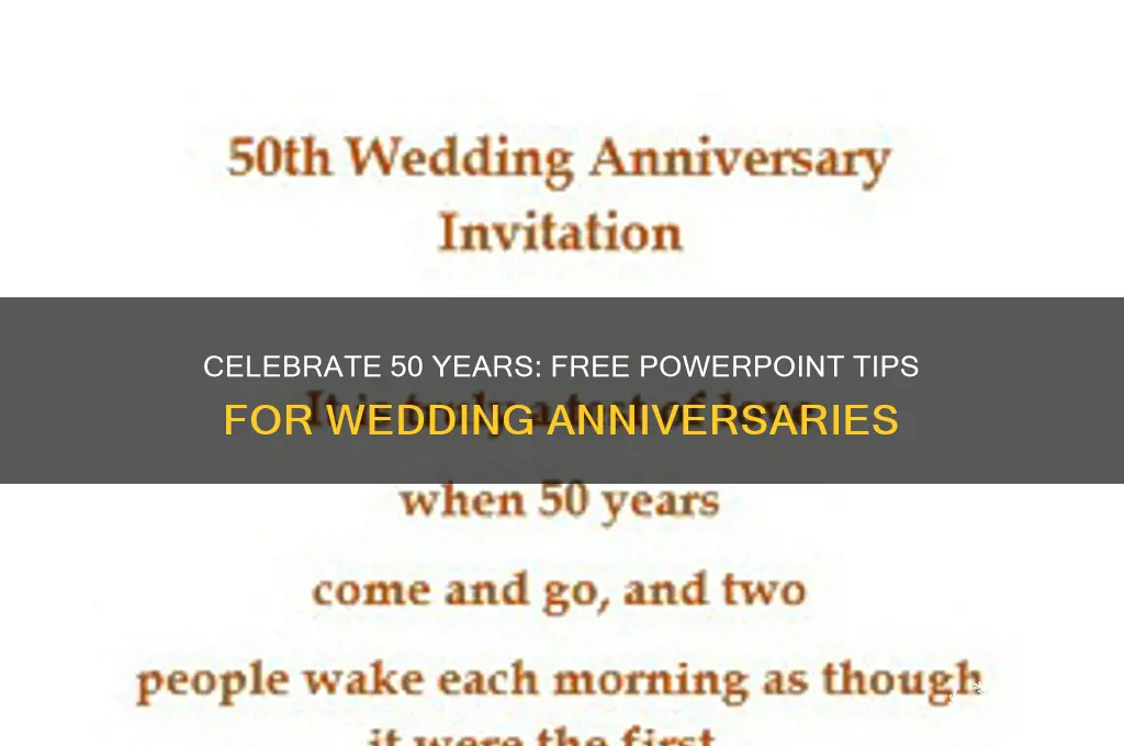 how to powerpoint presentation 50th wedding anniversary free