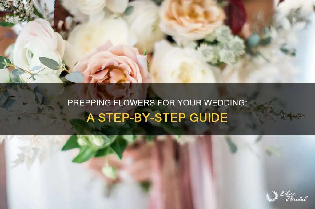 how to prep flowers for wedding