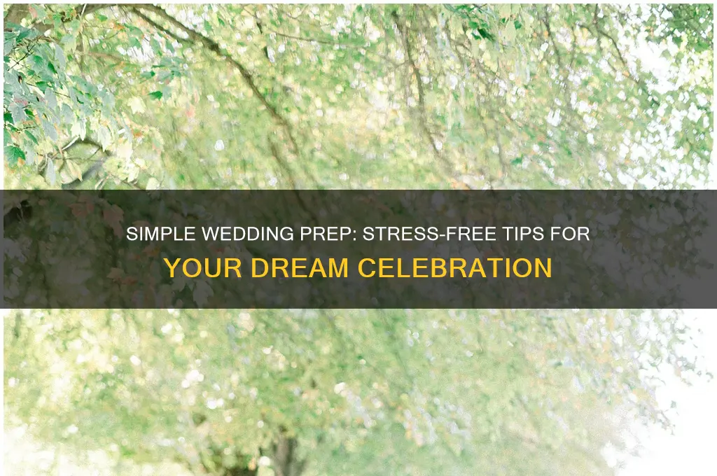how to prepare a simple wedding
