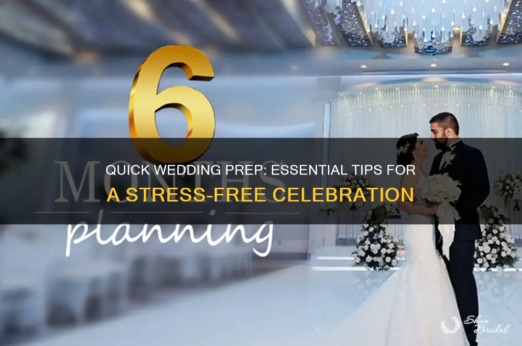 how to prepare for a quick wedding