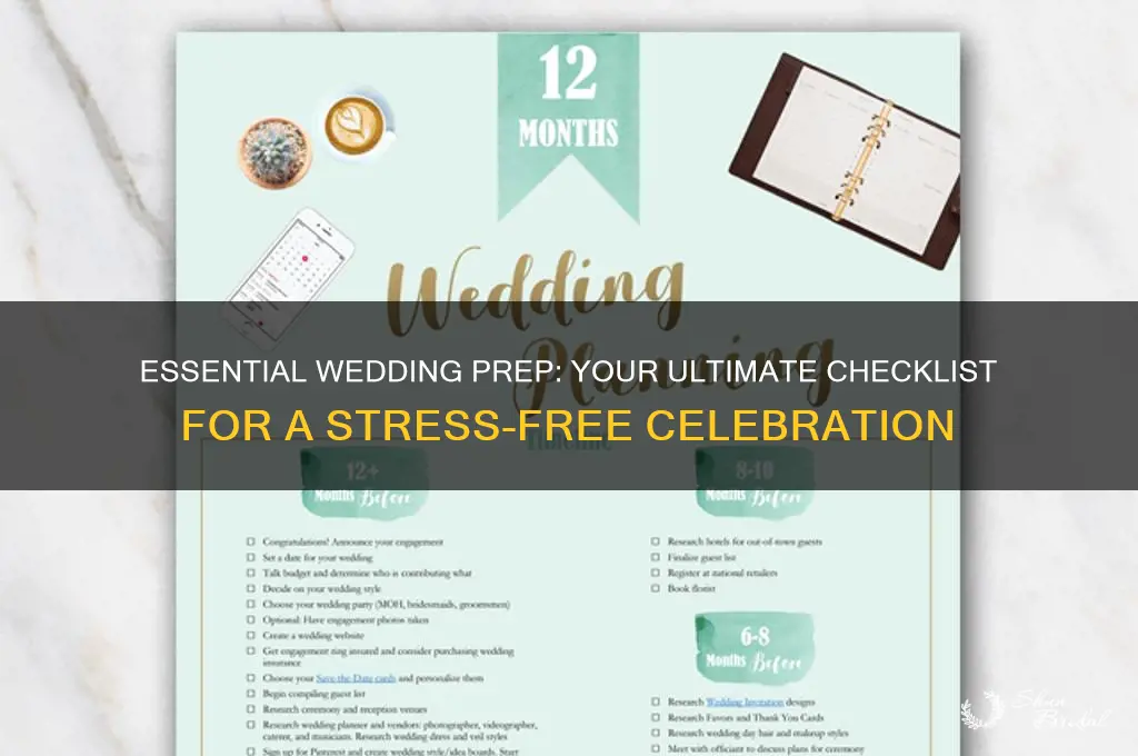 how to prepare for a wedding checklist