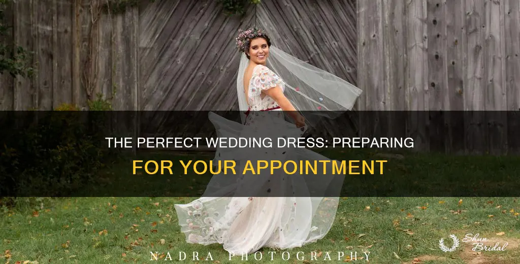 how to prepare for a wedding dress appointment