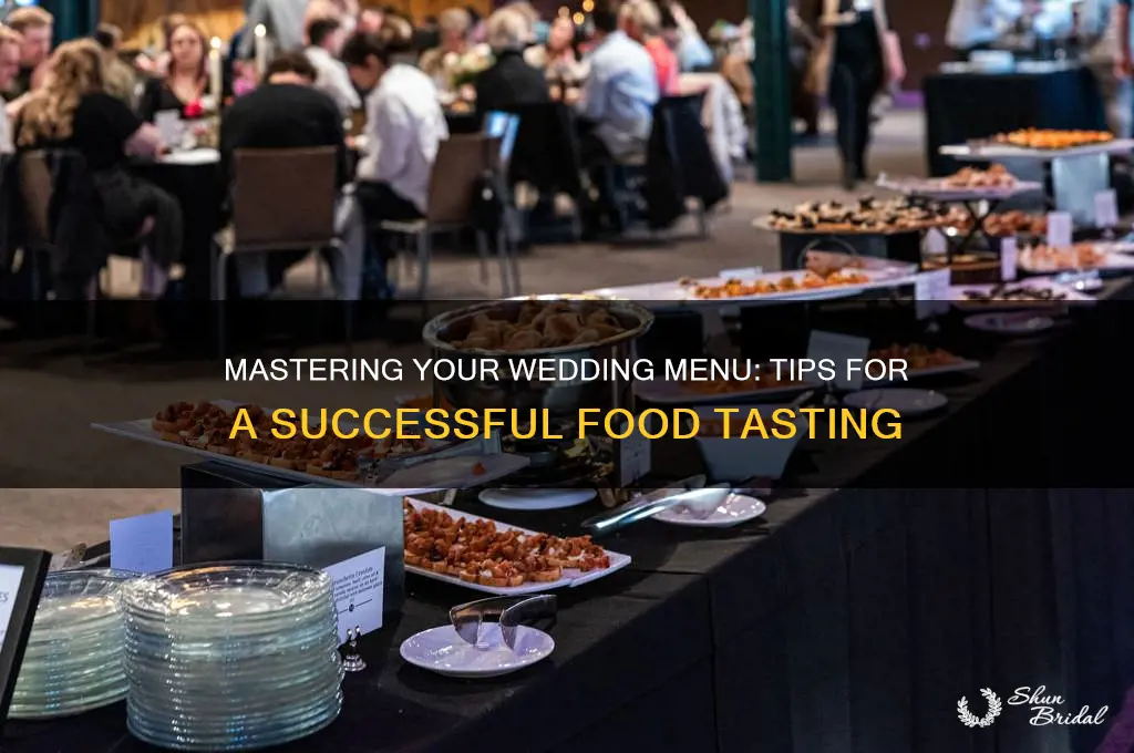 how to prepare for a wedding food tasting