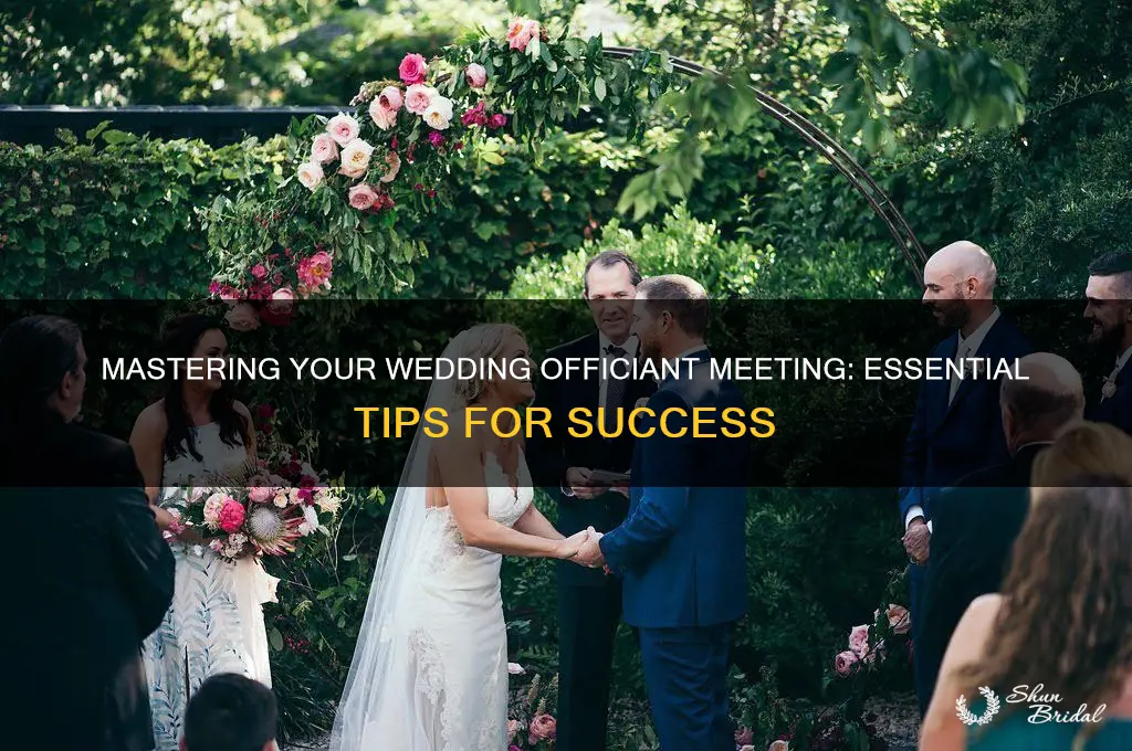 how to prepare for meeting with wedding officiant