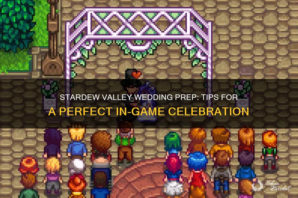 how to prepare for wedding stardew