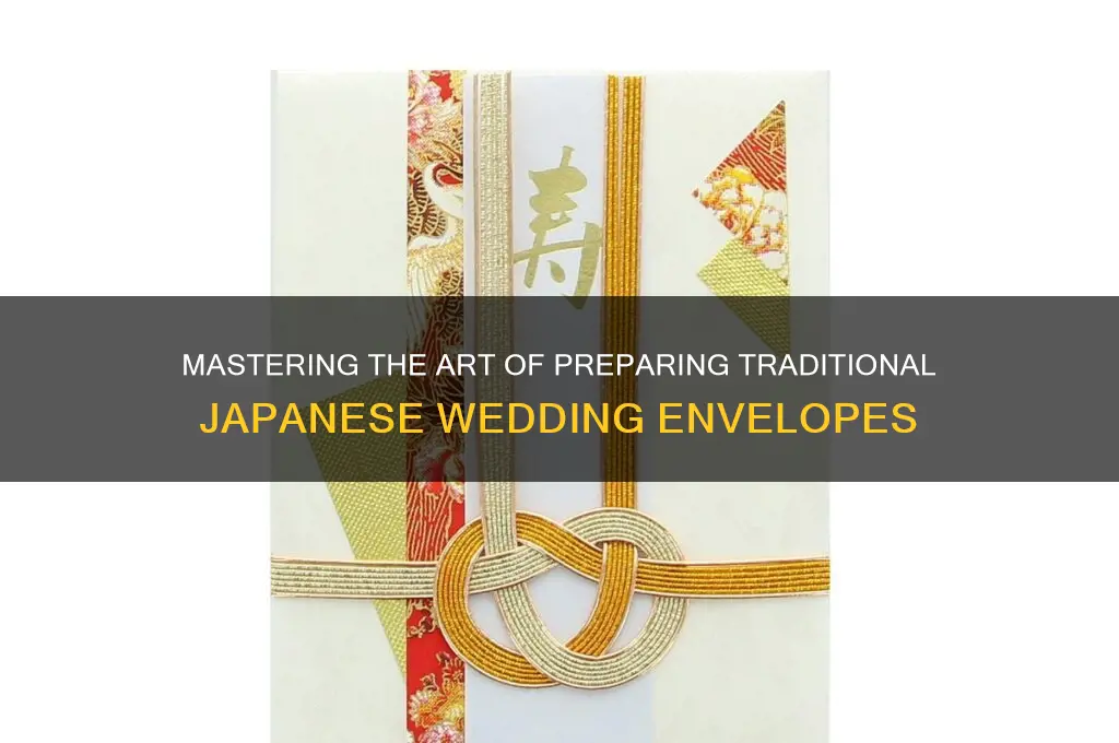 how to prepare japanese wedding envelope