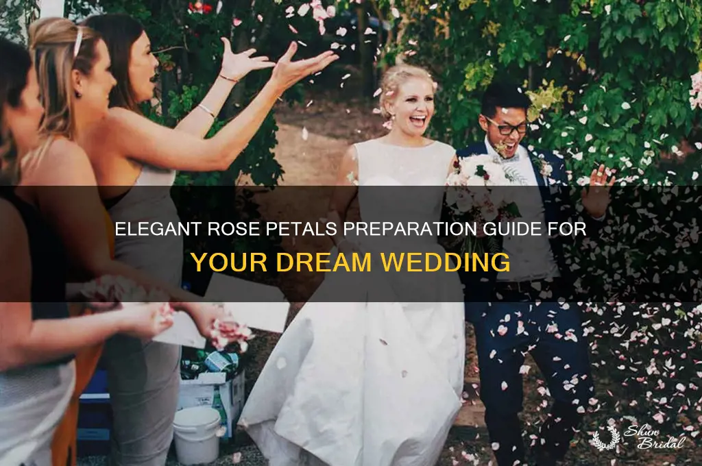 how to prepare rose petals for a wedding