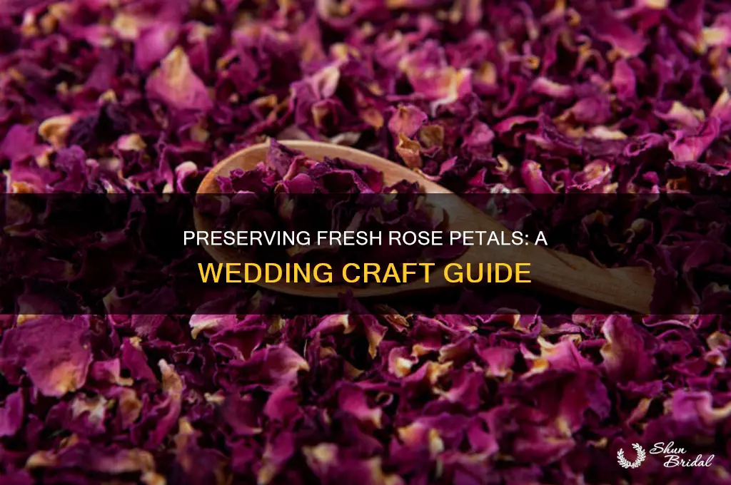 how to preserve fresh rose petals for a wedding