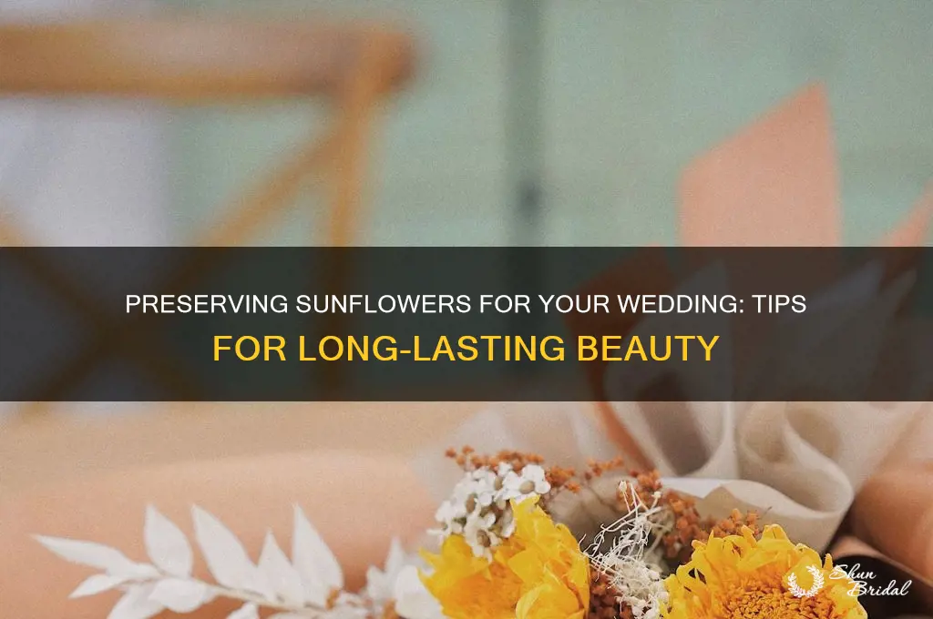 how to preserve sunflowers for wedding