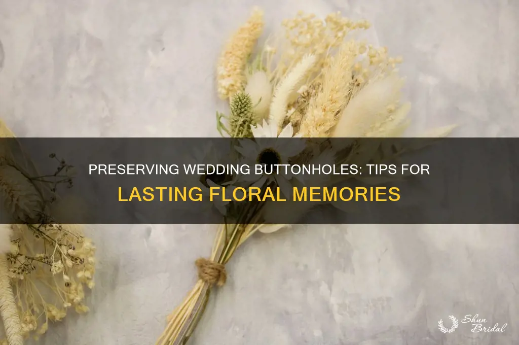 how to preserve wedding buttonholes
