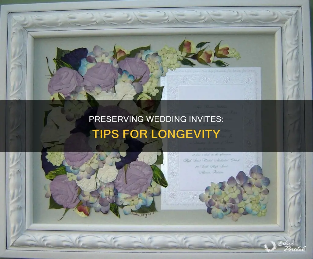 how to preserve wedding invitations