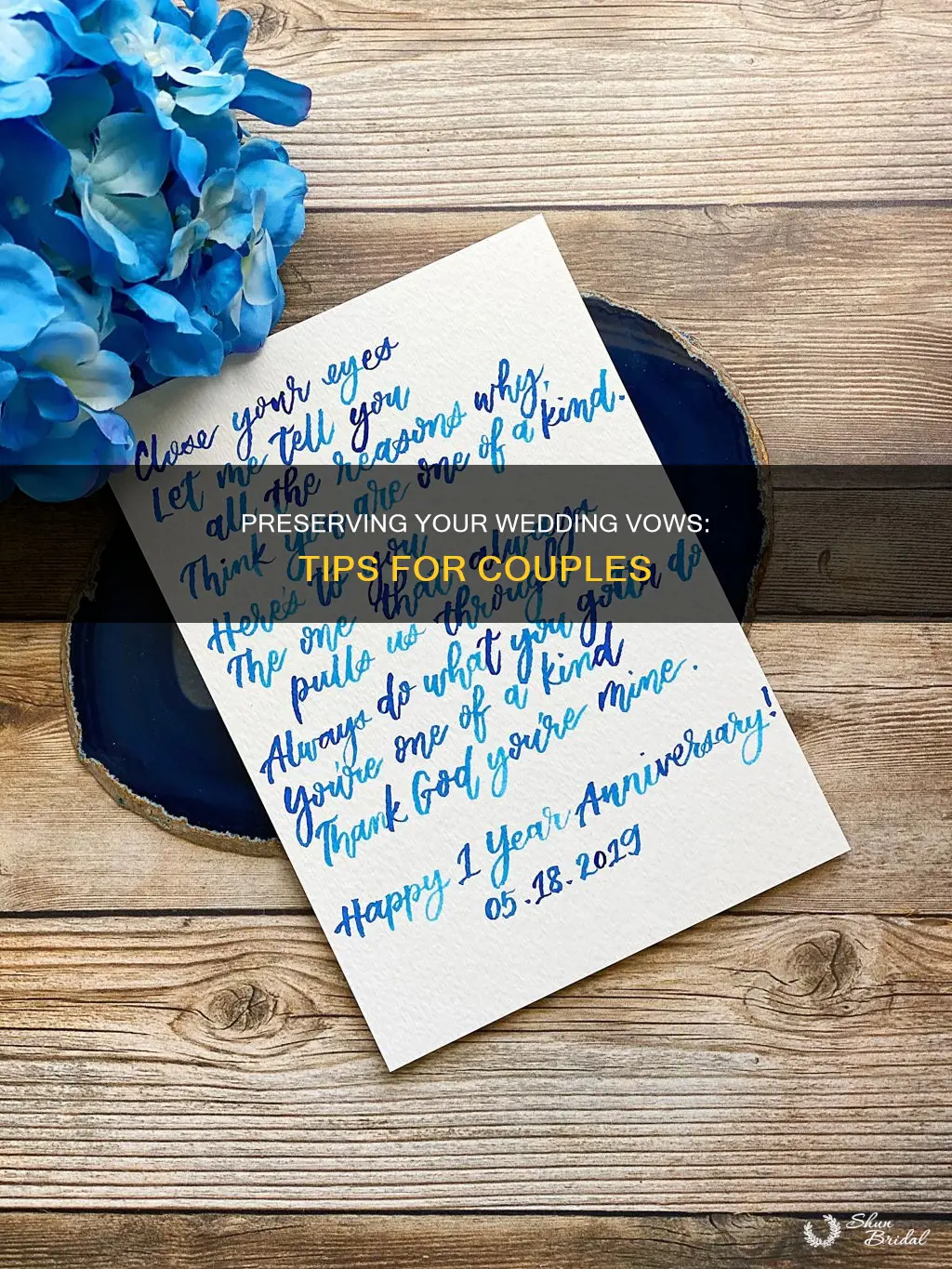how to preserve wedding vows