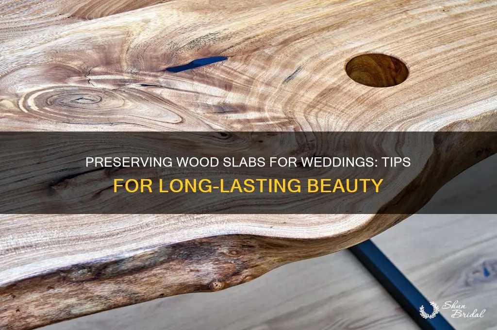 how to preserve wood slabs for wedding