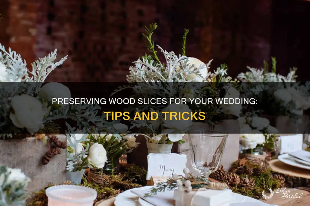 how to preserve wood slices for wedding