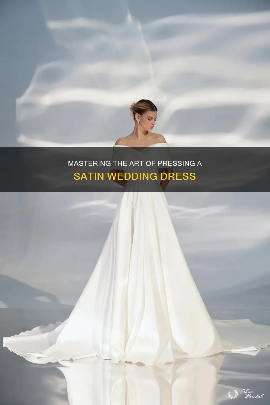 how to press a satin wedding dress