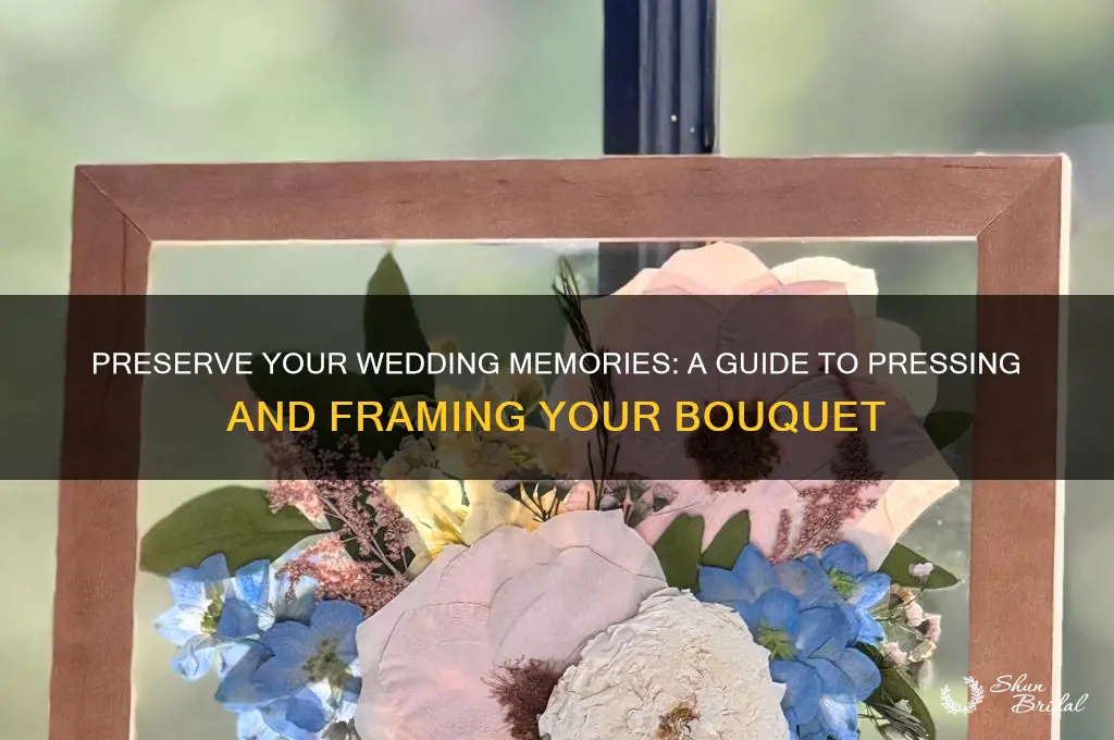 how to press and frame wedding bouquet