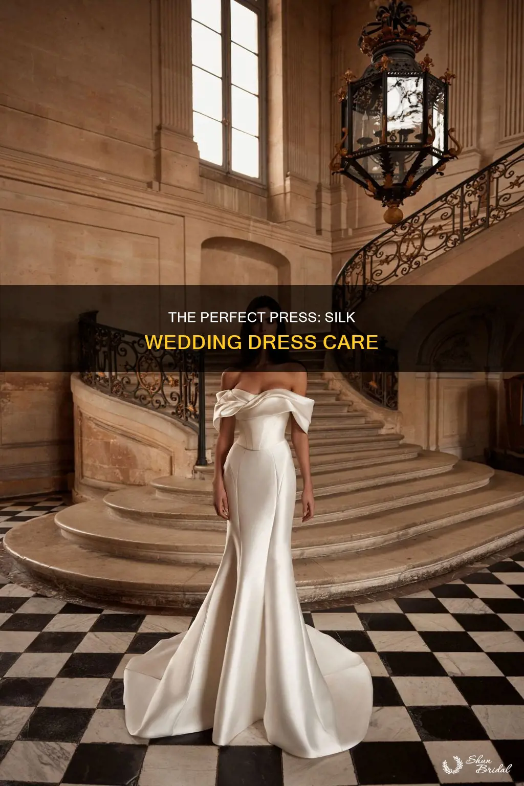 how to press silk wedding dress